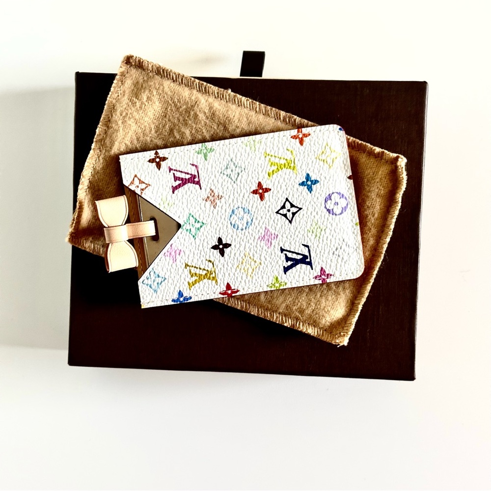 Louis Vuitton multi-colored monogram case with mirror